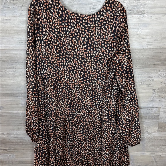 Cotton Bleu Soft Floral Printed Tired Long Sleeve Dress - Picture 6 of 7